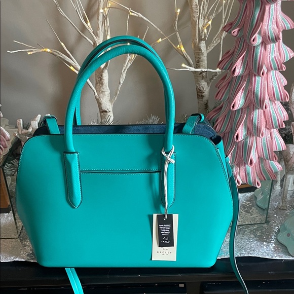 RADLEY LONDON Vibrant Aqua Satchel ♥️♥️BRAND NEW♥️♥️ - Picture 5 of 11